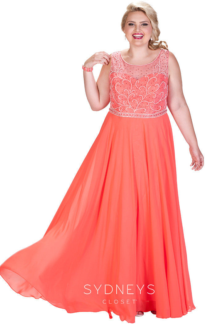 Coral Plus Size Bridesmaid Dresses