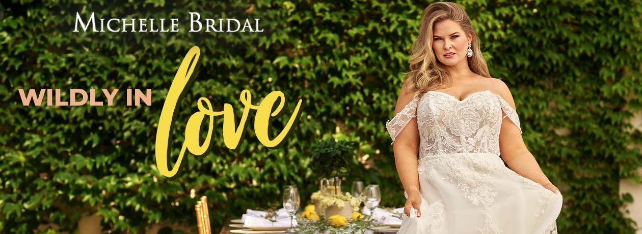 Michelle Bridal plus size wedding dresses