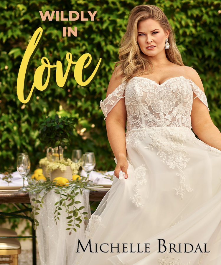 Michelle Bridal plus size wedding dresses