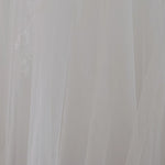 Michelle Bridal MB2425 Ivory. Modern leaf appliques Soft bridal tulle, sparkle tulle, soft tulle, light satin Crinoline = 2 layers, Satin layer, Clear & opaque sequins, pearls, bugle beads, cut glass, Strapless bodice, Optional 1 inch straps covered in lace appliques, Sweetheart neckline, Modified Basque waist.