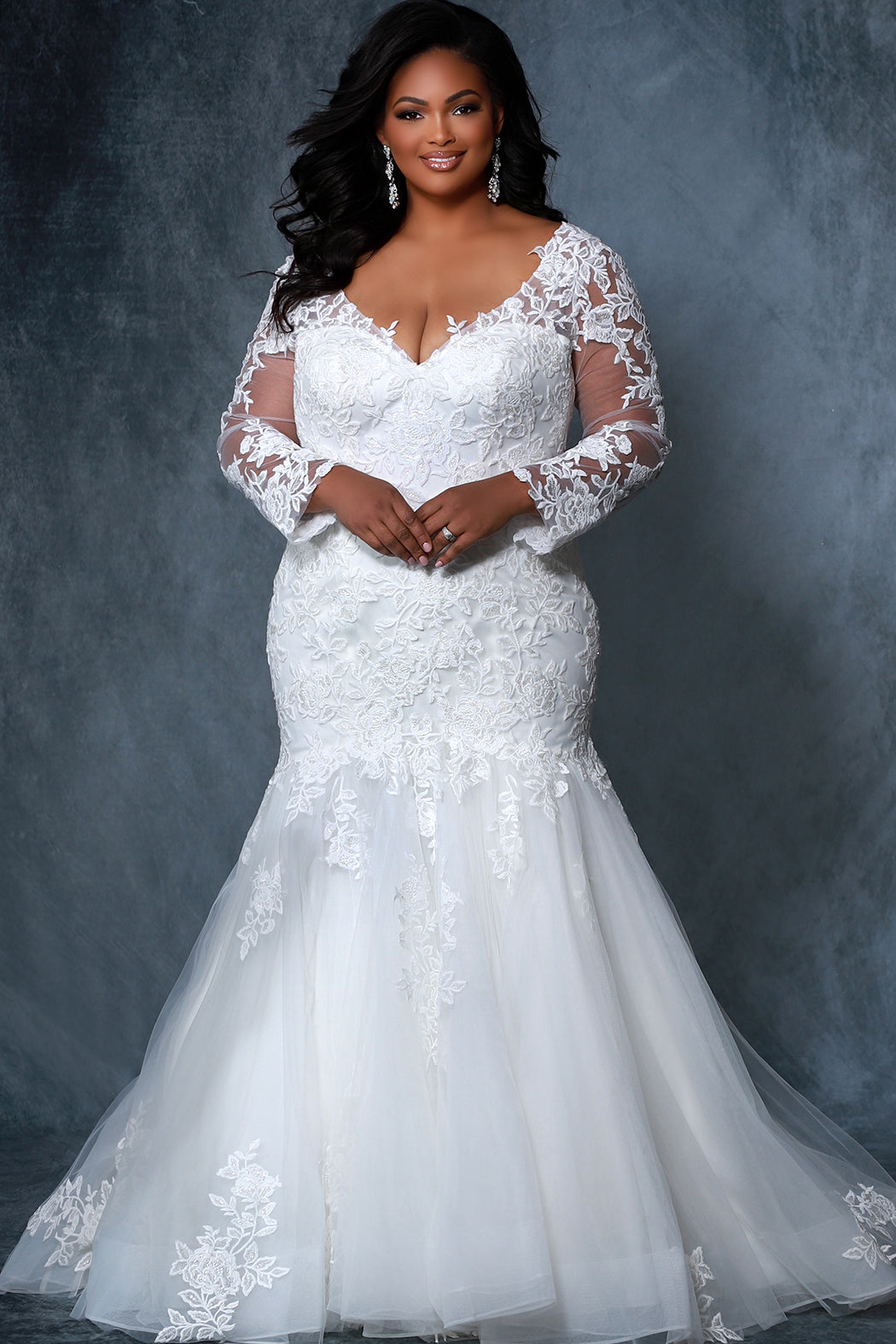 Plus Size Curvy Mermaid Wedding Dress MB2202 – Sydney's Closet