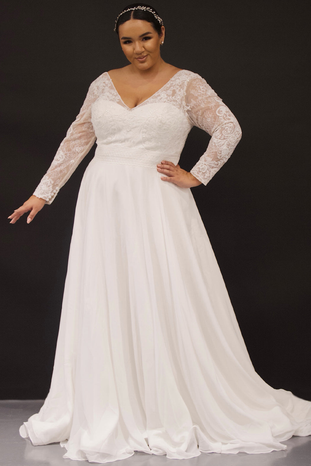 Plus Size Hedy Wedding Dress Sleeves