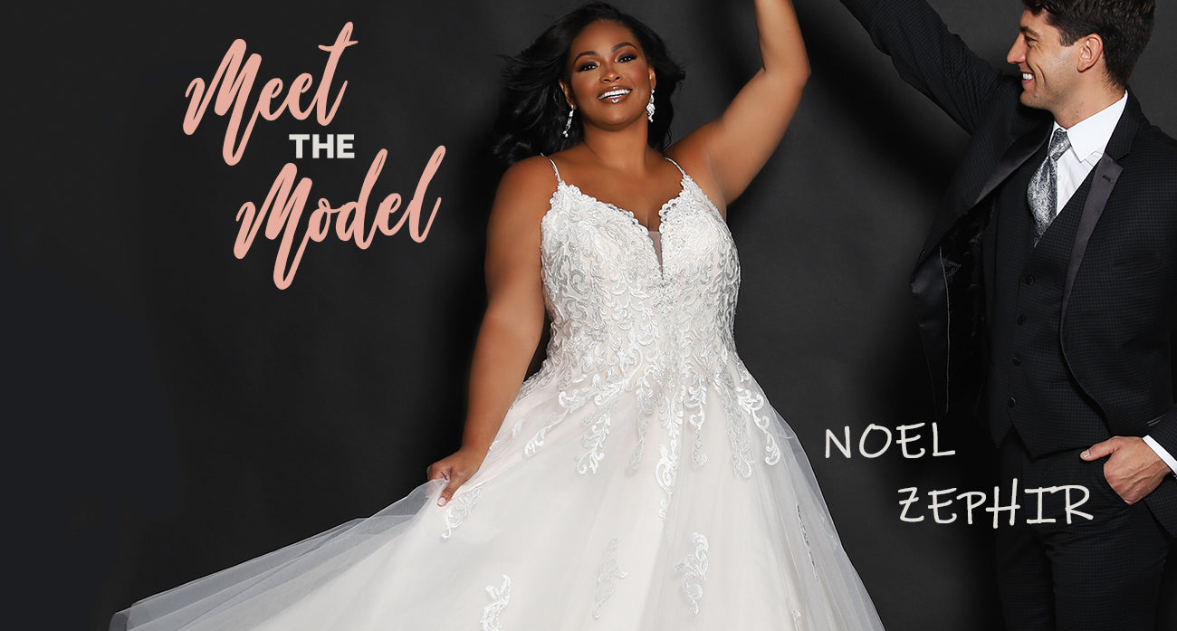 Meet the Model Noel Zephir with IPM Modle Management for Sydney's Closet and Michelle Bridal Plus Size Wedding Gowns