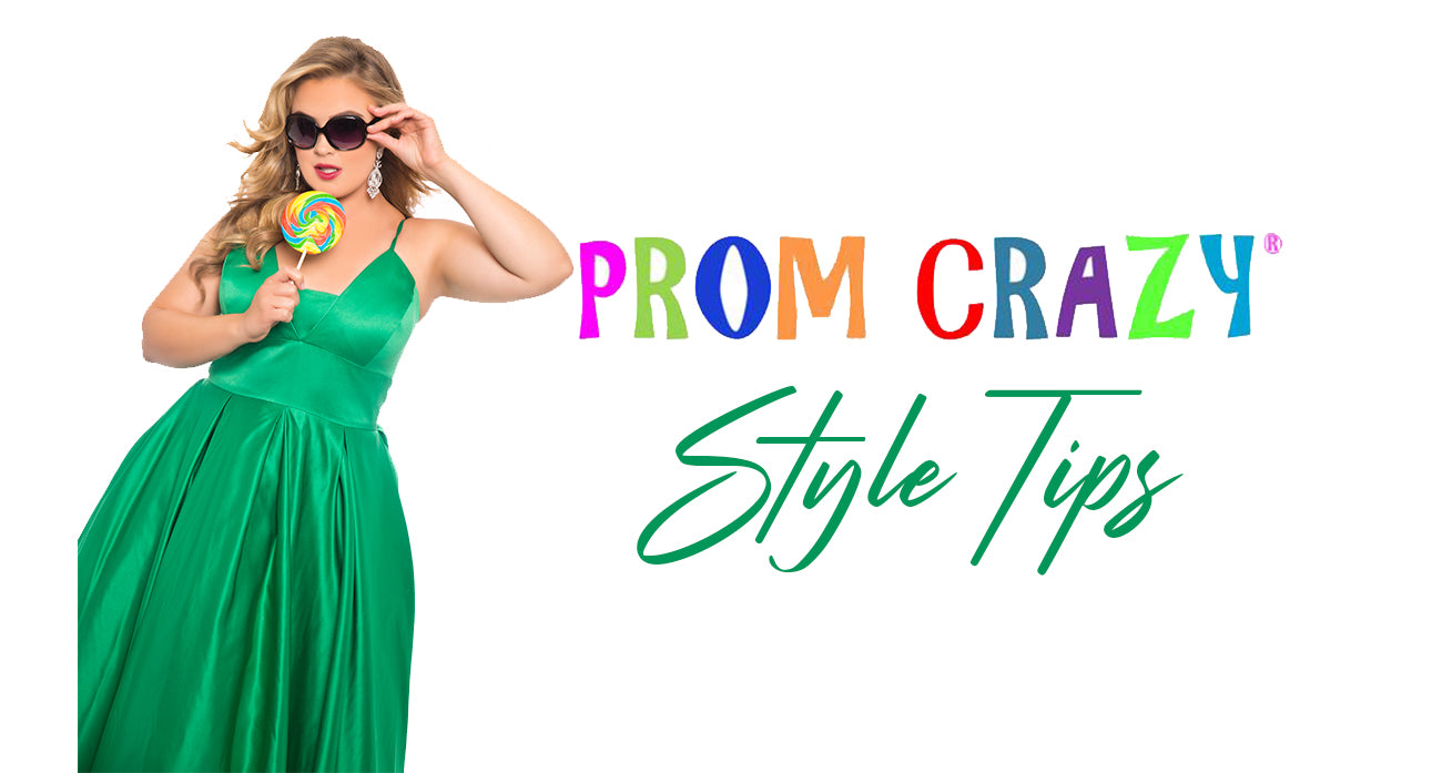 Sydney's Closet Plus Size Prom Crazy gown SC7270 in kelly green with sunglasses and lollipop