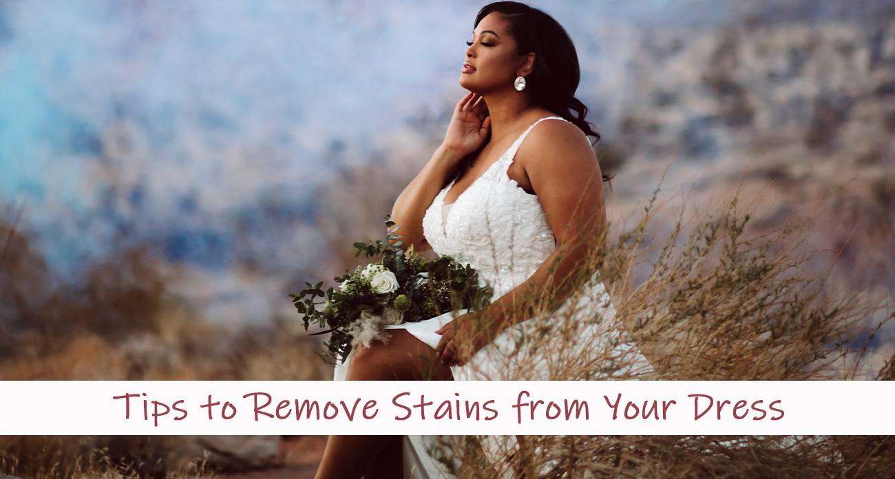 Tips and tricks to remove stains from your plus size wedding dress