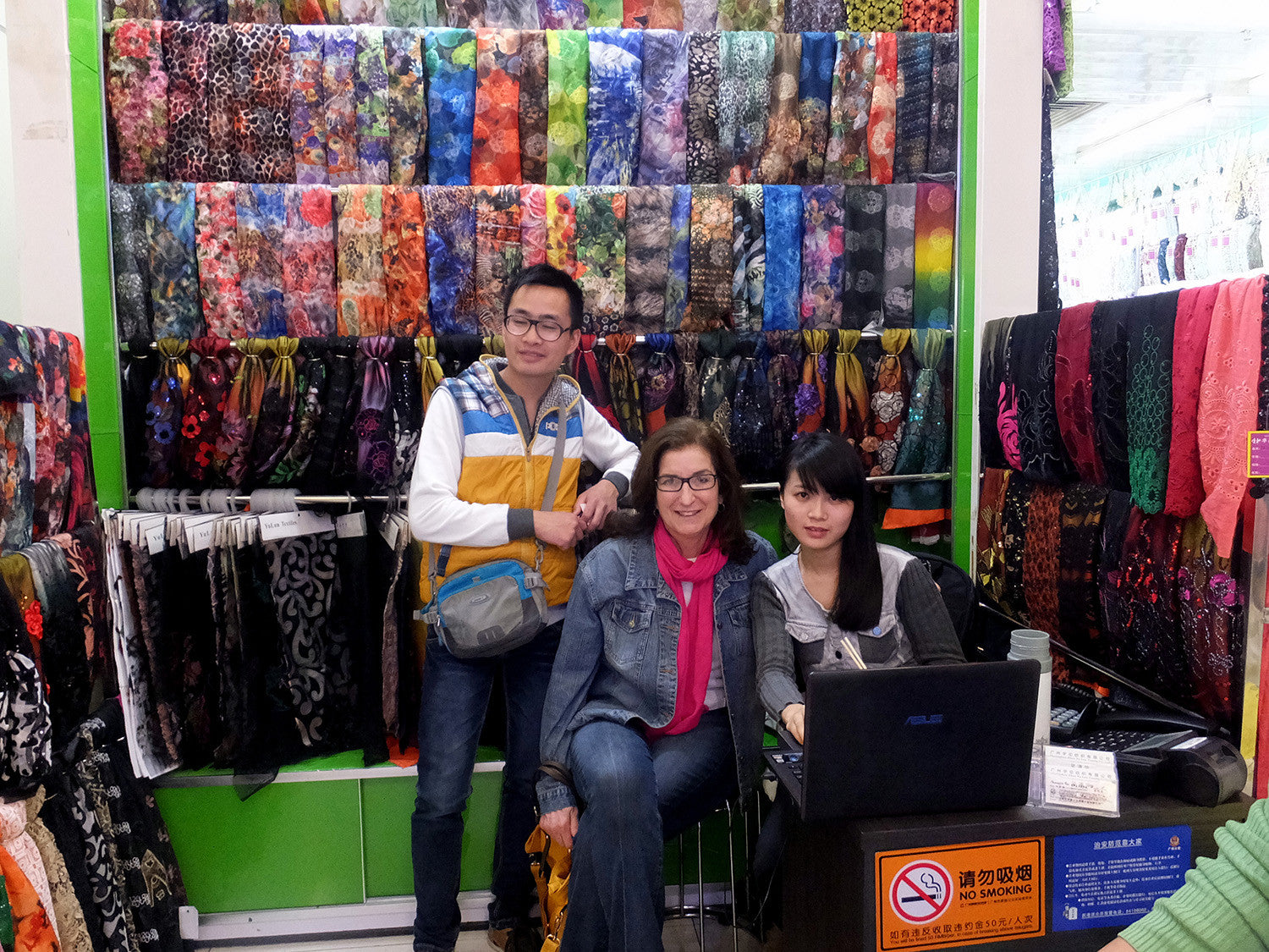 Famed Fabric Market in Guangzhou, China