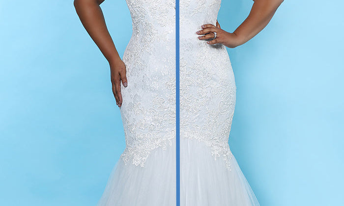 Hollow to Hem measurement for plus size prom, wedding or evening dress