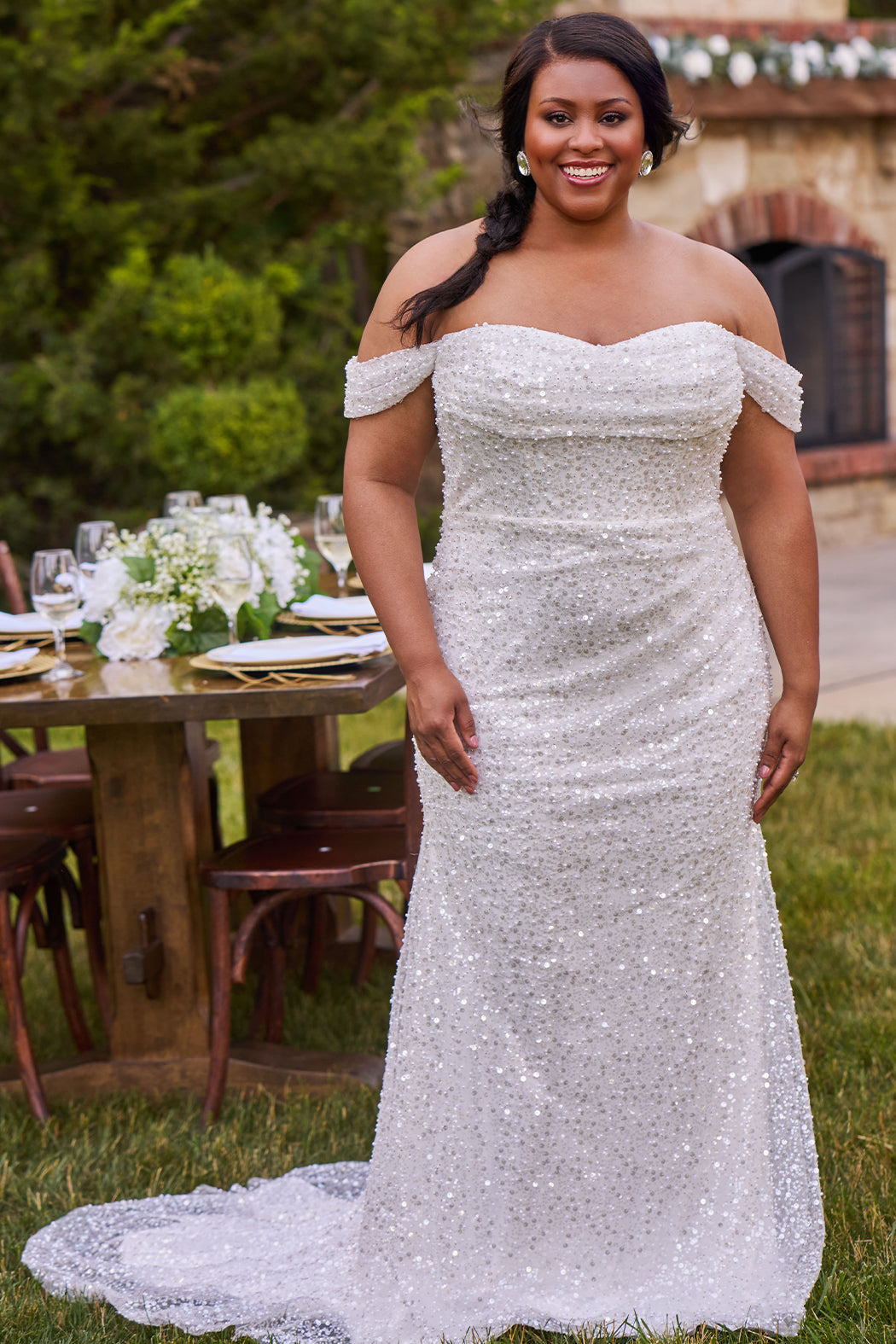 Plus Size Wedding Dresses With Bling