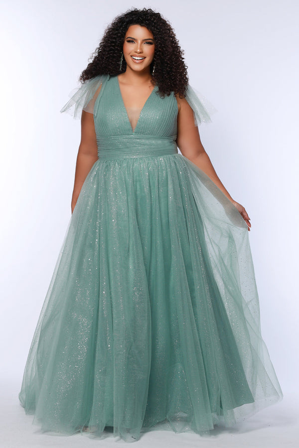 Green Plus Size Prom Dresses