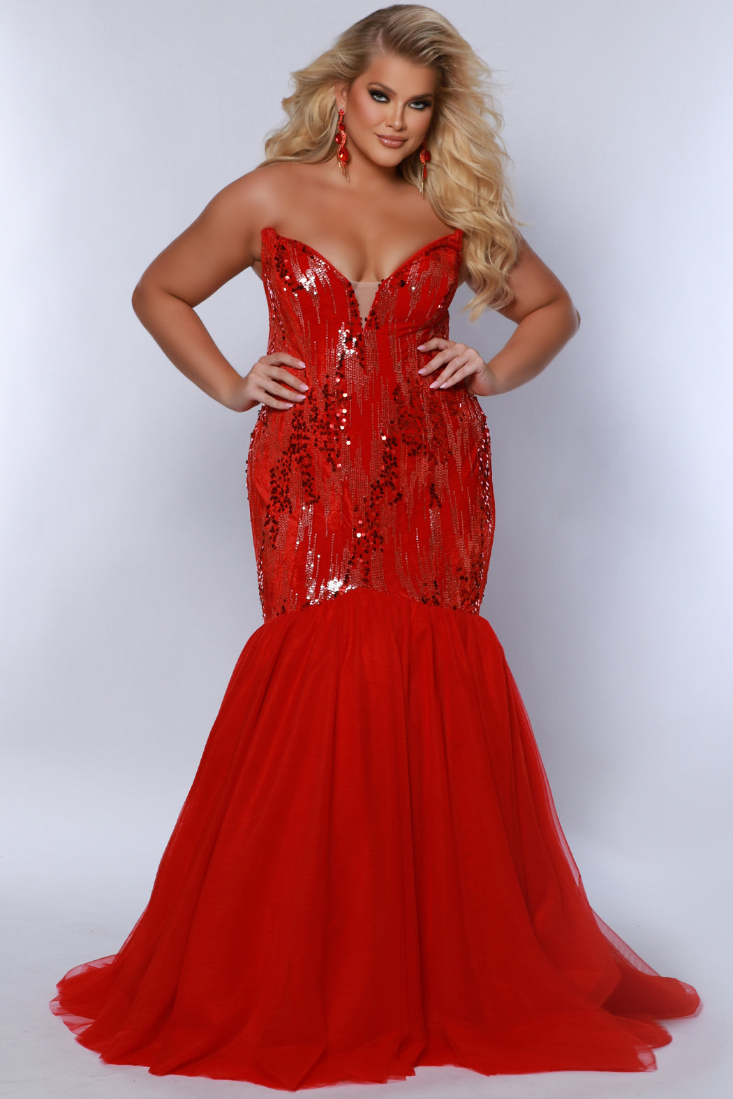 Plus Size Velvet Off-The-Shoulder Formal Mermaid Gown w