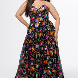 Plus Size Formal Pageant Dress JK2508 in aqua blue, onyx black or bubblegum pink. A-line sequin formal dress with pockets by Johnathan Kayne for Sydney's Closet