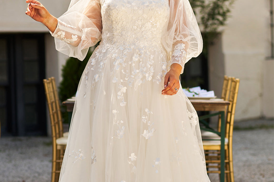 Blue Long Sleeves Scoop Lace A Line Detachable Train Prom Formal Dress Blue Long Sleeves Scoop Lace A Line Detachable Train Prom Formal Dress