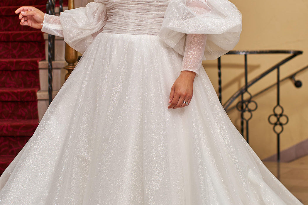 Plus Size Strapless Ball Gown Wedding Dress Michelle Bridal