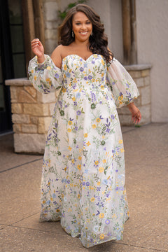 Ember Floral Plus Size Wedding Dress
