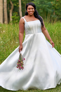 Posy Simple A-line Satin Wedding Dress
