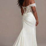 The Rebel Plus Size Ivory Lace Corset Wedding Dress