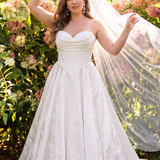 The Heart's Desire  Plus Size Buttercream Jacquard Wedding Dress
