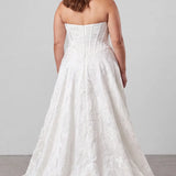 The Heart's Desire  Plus Size Buttercream Jacquard Wedding Dress