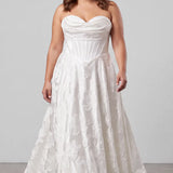 The Heart's Desire  Plus Size Buttercream Jacquard Wedding Dress