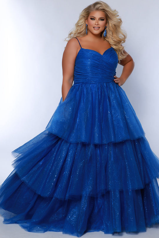 Plus Size Tiered Skirt Prom Ball Gown Sydneys Closet Sc7392 4188