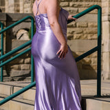 Keep It Sleek Lavender Plus Size Fitted Prom Dress
