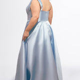 Picture Perfect Light Blue Plus Size A-Line Formal Gown