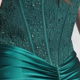 Make It Count Hunter Green Plus Size Fitted Formal Dress