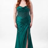 Make It Count Hunter Green Plus Size Fitted Formal Dress