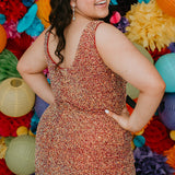 Sydney's Closet Plus Size Homecoming Short Party Dress SC8110 - Slim, fitted silhouette with pleate bodice, bra-friendly straps, fitted skirt and slit. Available in red sequins