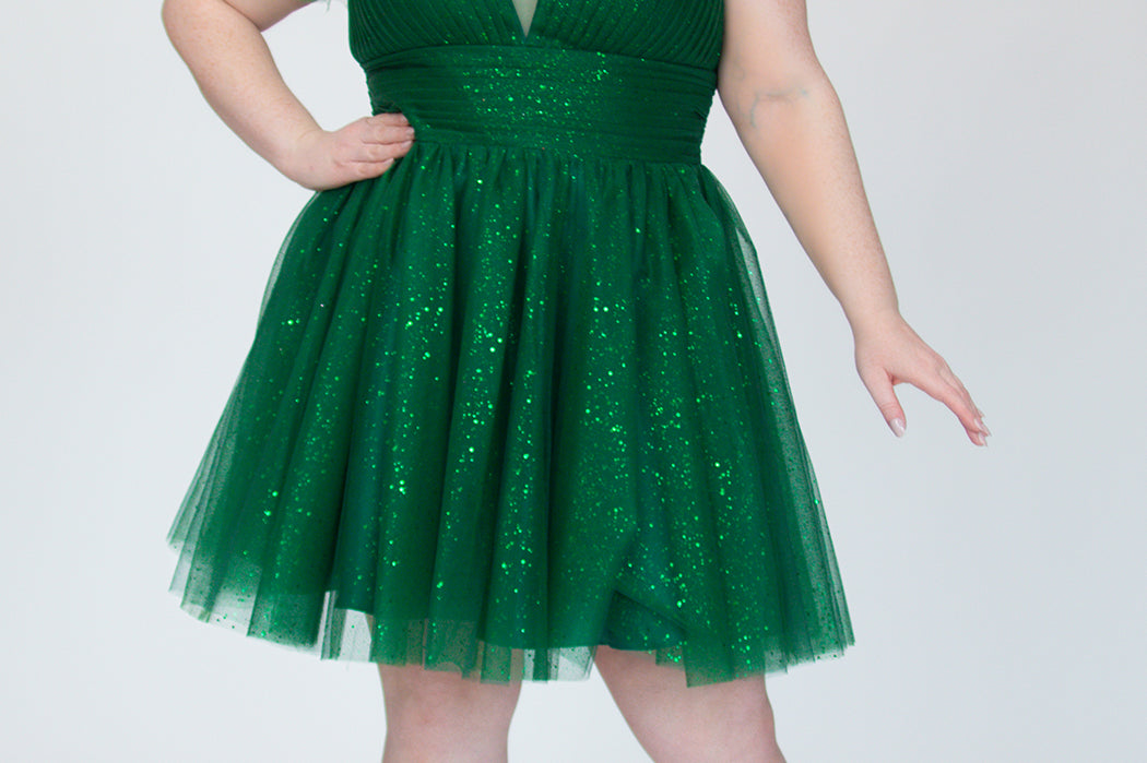 Plus Size Green Short Party Dress Sydney's Closet SC