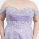 Pearl Plus-Size Prom Ball Gown