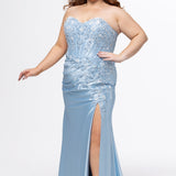 Fitted Corset Curvy Formal Gown