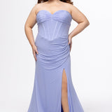 Sparkle Curvy Pastel Slim Prom Gown