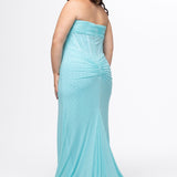 Sparkle Curvy Pastel Slim Prom Gown