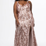 Curvy Slim Sequin Prom Gown