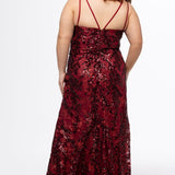 Curvy Slim Sequin Prom Gown