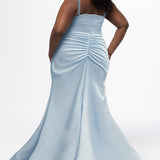 Fitted Curvy Prom Dress with Slit