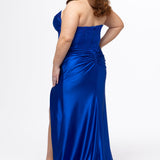 Curvy Satin Prom Gown