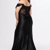Formal Curvy Off Shoulder Prom Dress