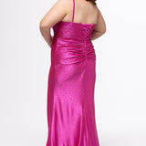 Plus-Size Fitted Sparkly Prom Dress