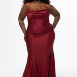 Sparkly Fitted Curvy Prom Formal