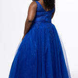 Plus-Size Sparkle A-line Gown