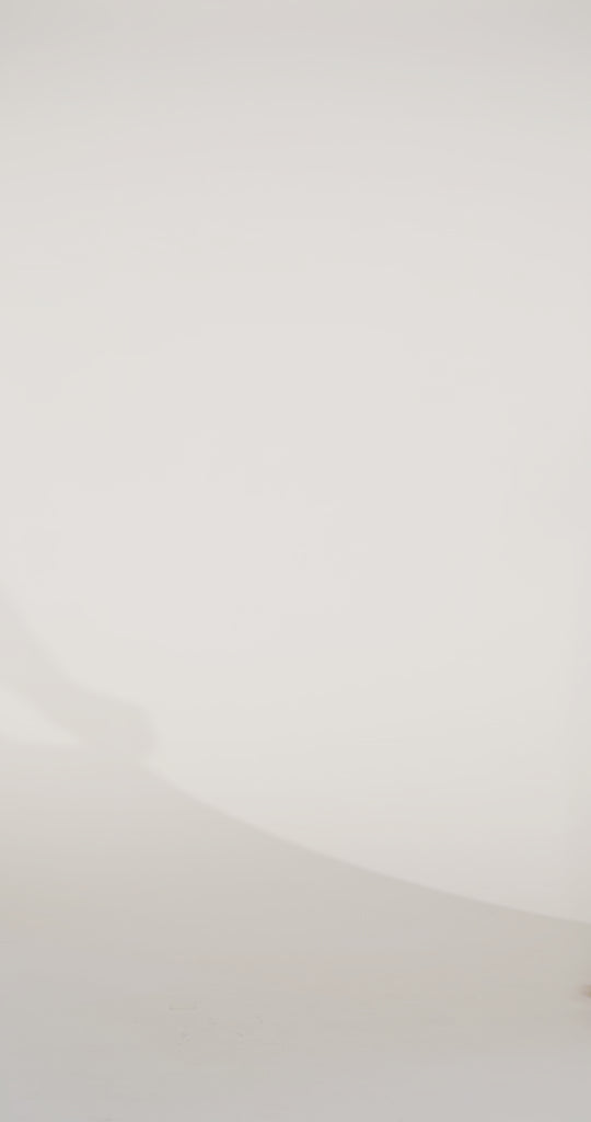 Woman models an ivory dress with a pink floral print and sequin-accented bodice, showing the front and back before walking off screen.