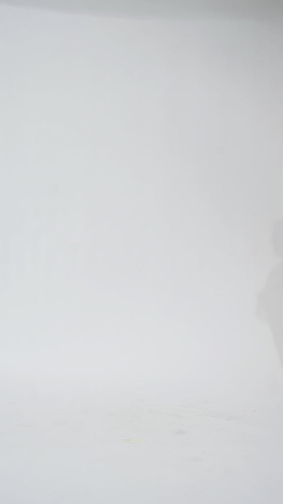 Woman models a floor length brown leopard print dress with a V-neckline and flutter sleeves, turning to show the back before walking off screen.