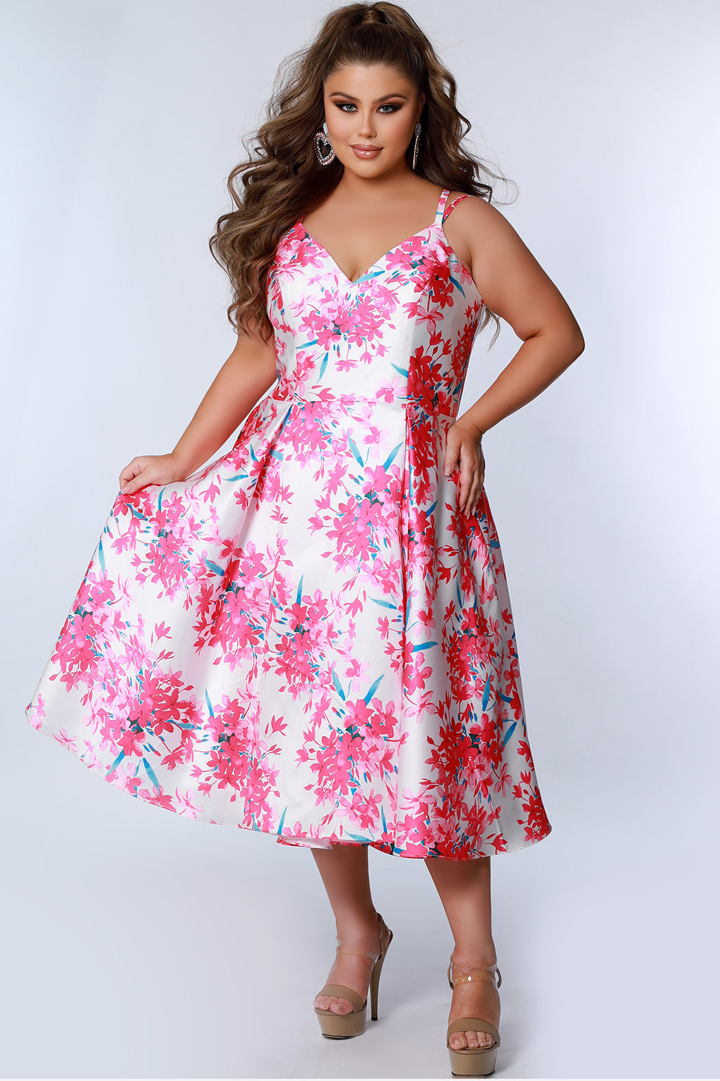 Plus Size Tea-Length Secret Garden Party Dress | Sydney's Closet