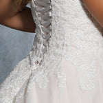 Adele Bridal Gown MB2108 by Sydney's Closet strapless ballgown with lace up back available in ivory/ivory, ivory/champagne, ivory/pink champagne