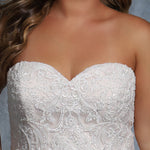 Adele Bridal Gown MB2108 by Sydney's Closet strapless ballgown with lace up back available in ivory/ivory, ivory/champagne, ivory/pink champagne