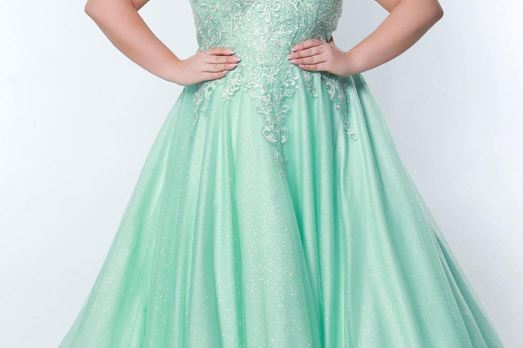 Trendy Lace Plus Size Prom Gown Sydney's Closet SC7352